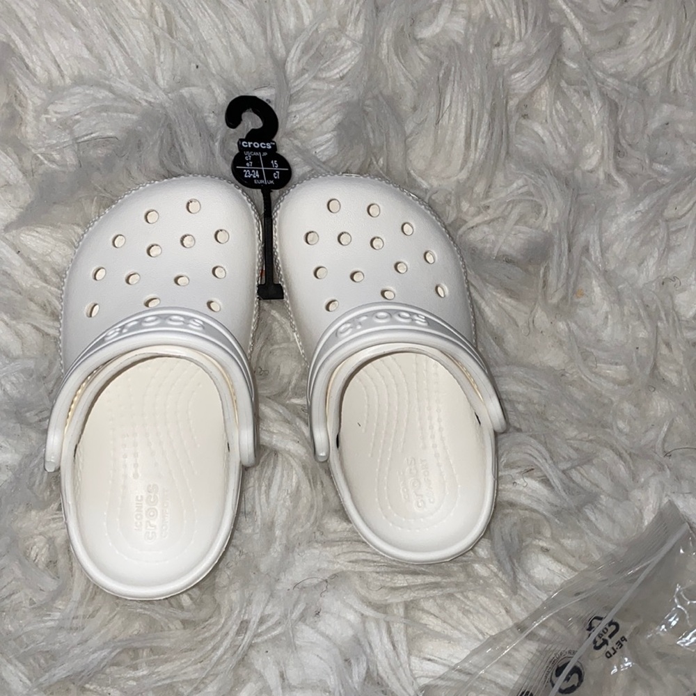 All white crocs